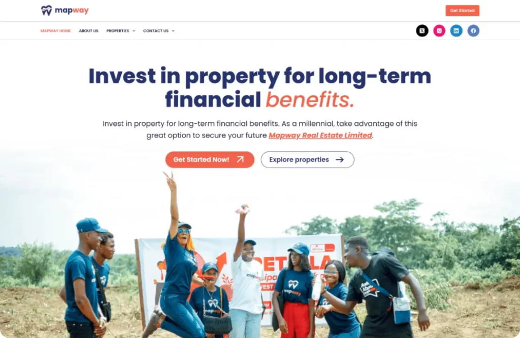 Joshua Ehimare Designed Mapway Real Estate website